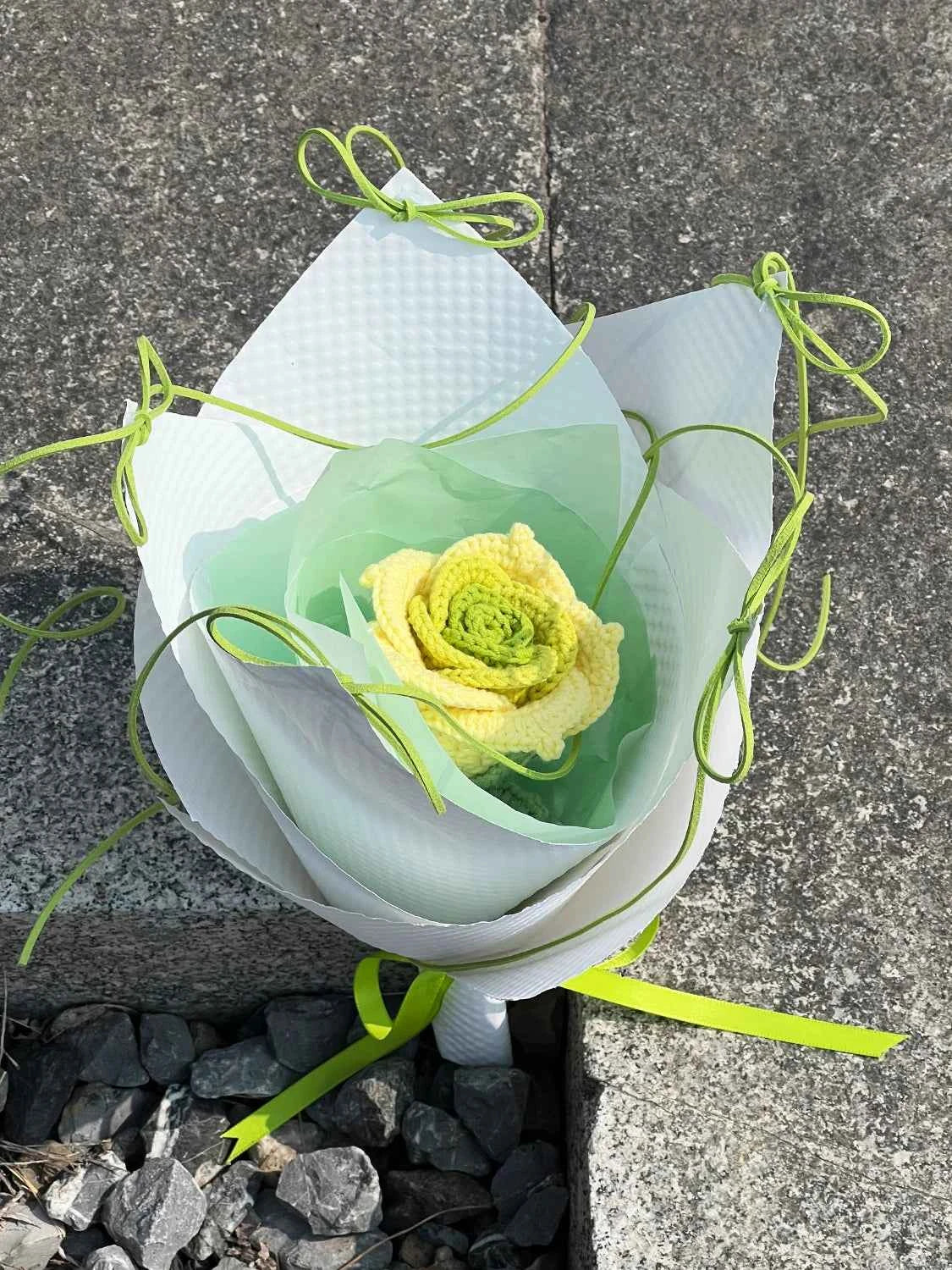 Handmade Crochet Small Thai Rose Bouquet