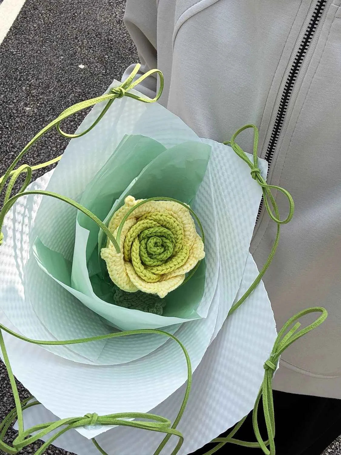 Handmade Crochet Small Thai Rose Bouquet