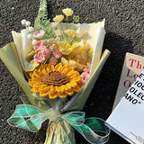 Handmade Crochet Sunflower Bouquet(12 pieces)