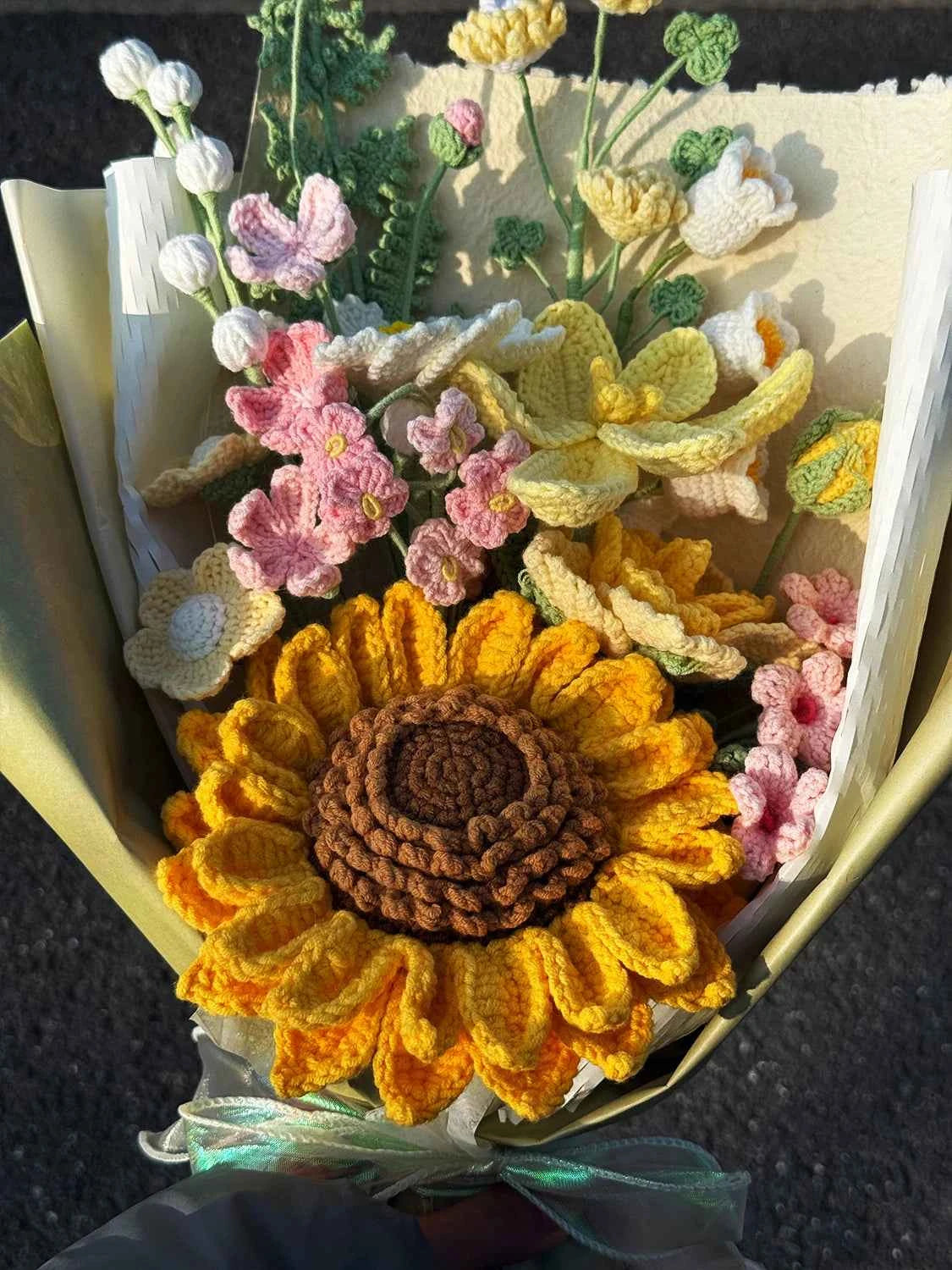 Handmade Crochet Sunflower Bouquet(12 pieces)