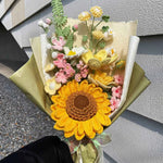Handmade Crochet Sunflower Bouquet(12 pieces)