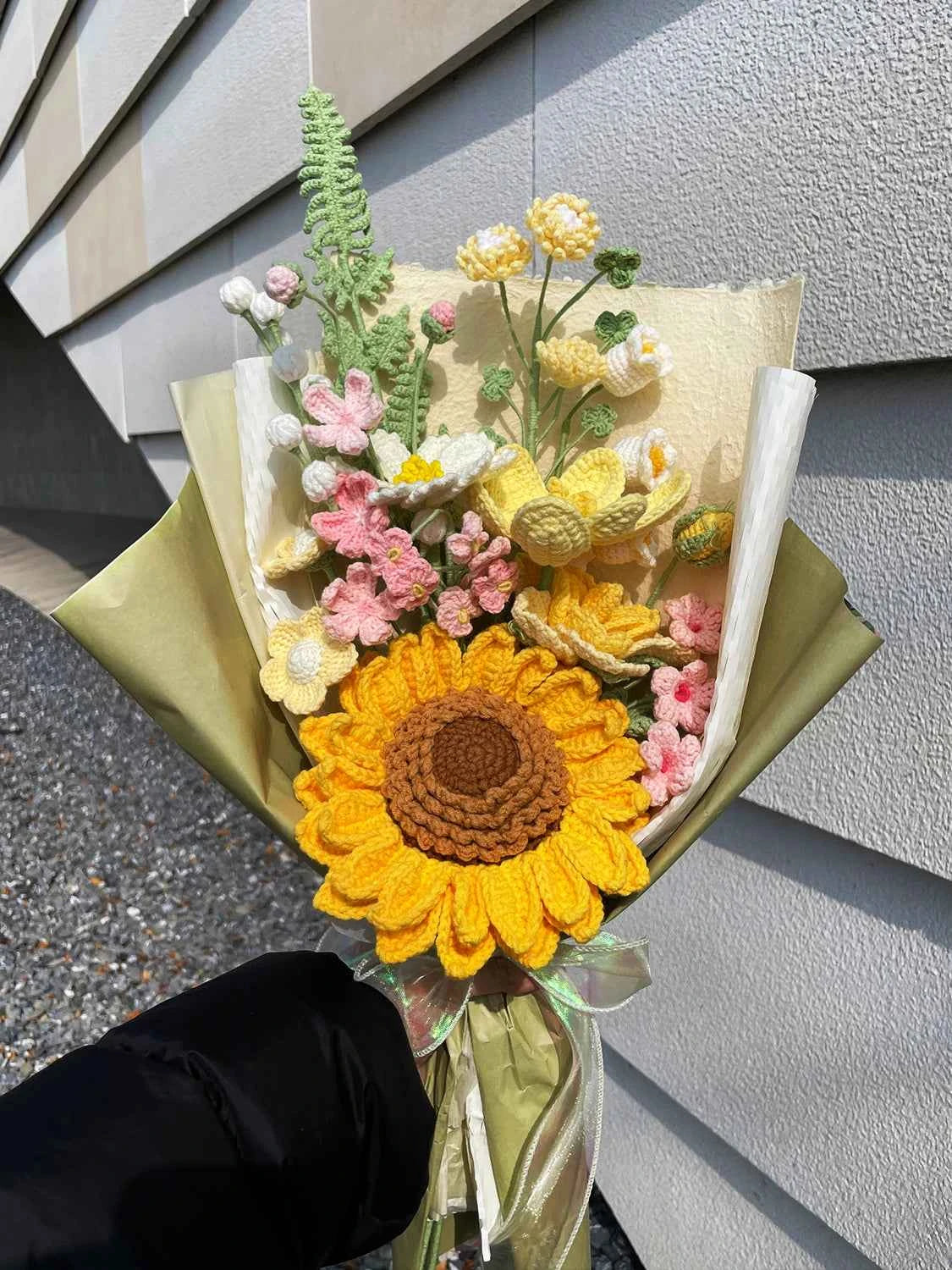 Handmade Crochet Sunflower Bouquet(12 pieces)