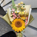 Handmade Crochet Sunflower Bouquet(12 pieces)