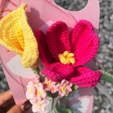 Handmade Crochet Tulip Mini Bouquet