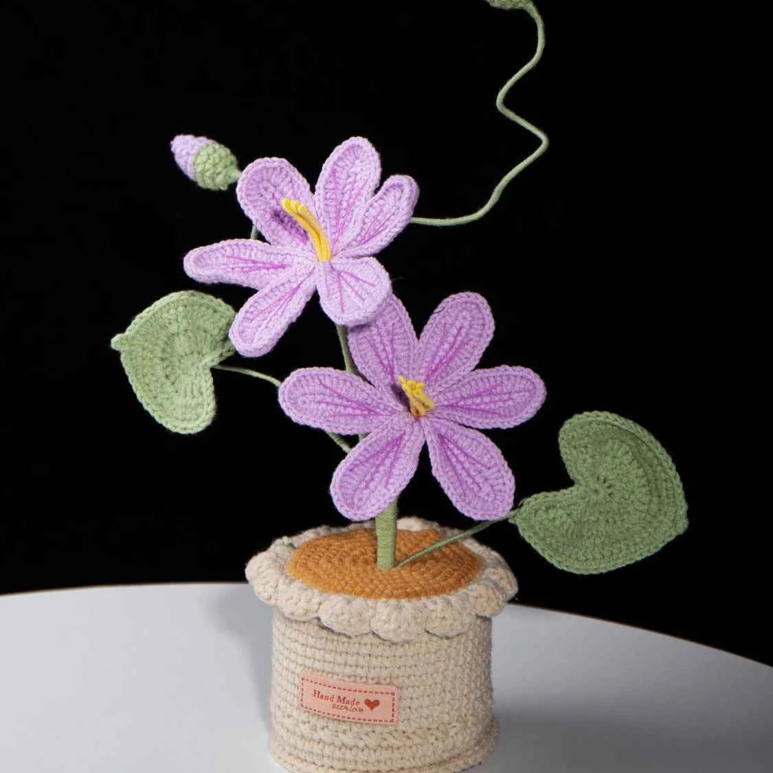 Handmade Crochet Tung Oil Flower Potted Plant