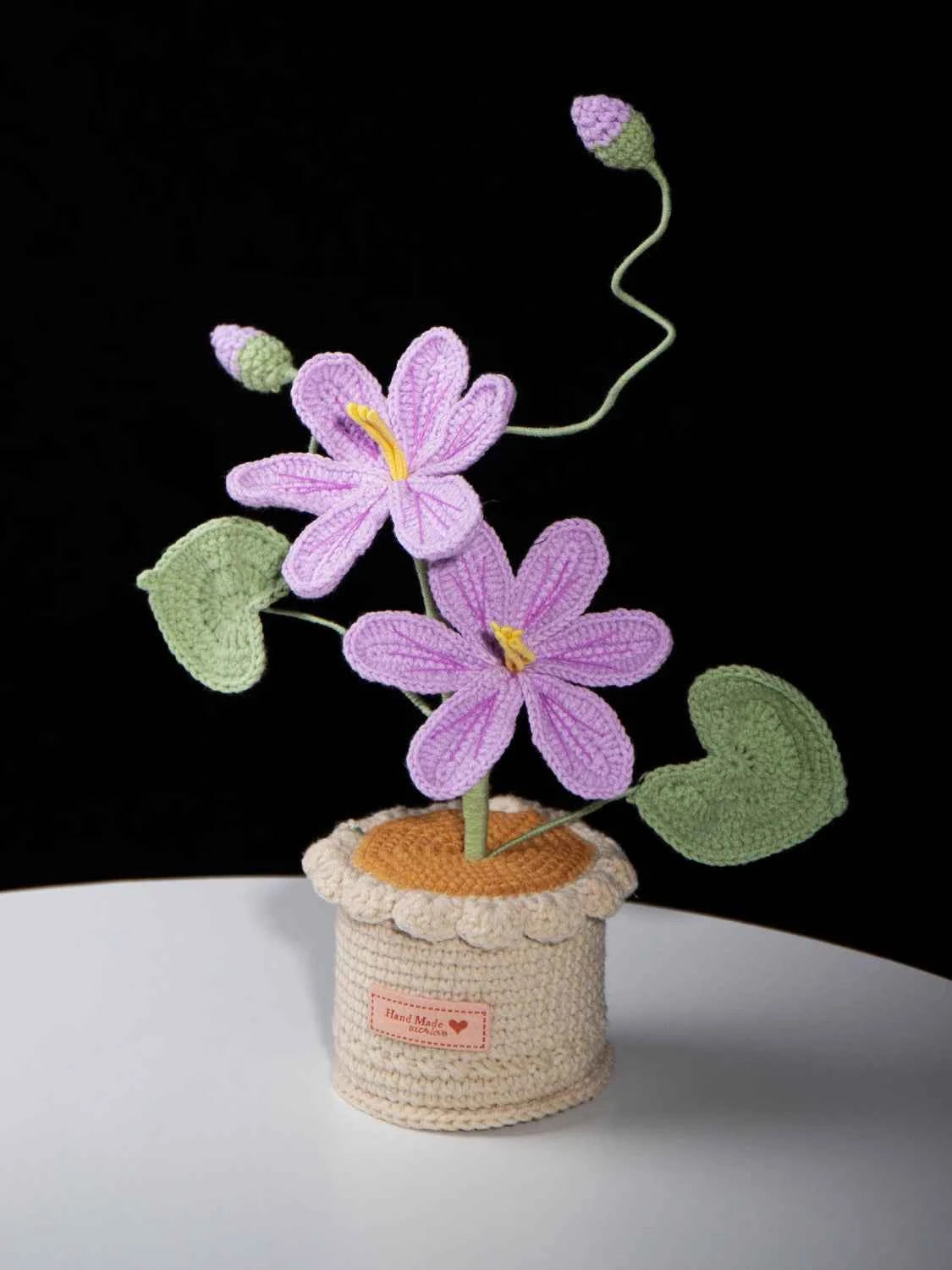 Handmade Crochet Tung Oil Flower Potted Plant