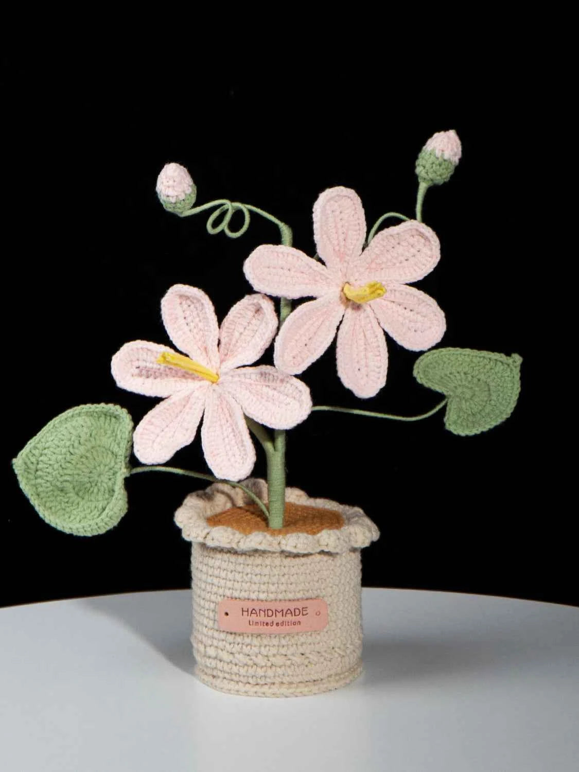 Handmade Crochet Tung Oil Flower Potted Plant