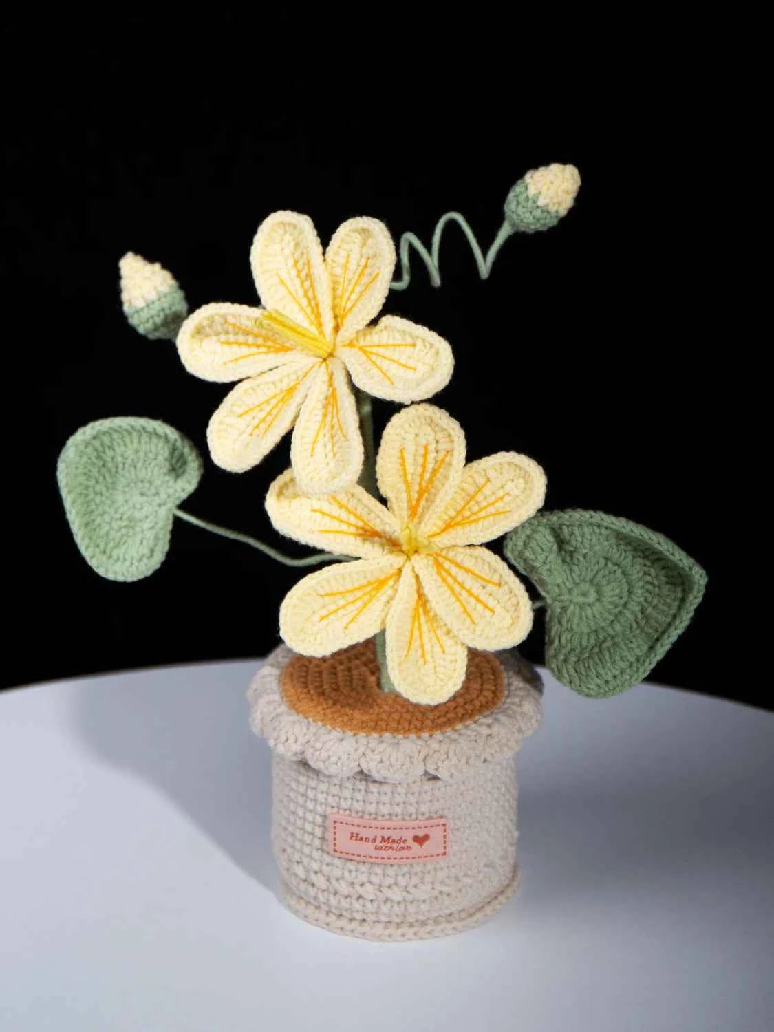 Handmade Crochet Tung Oil Flower Potted Plant