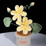 Handmade Crochet Tung Oil Flower Potted Plant