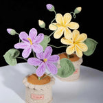 Handmade Crochet Tung Oil Flower Potted Plant