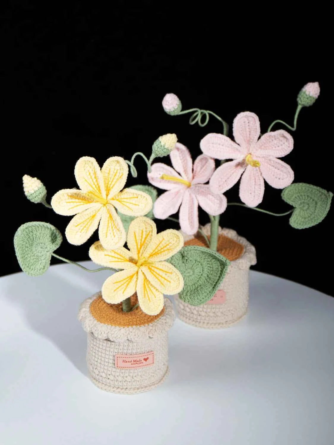 Handmade Crochet Tung Oil Flower Potted Plant