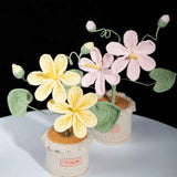 Handmade Crochet Tung Oil Flower Potted Plant