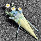 Handmade Crochet Mini Bouquet , Knitted Flower Gift, Everlasting Floral Decor, Desk Decor, Wedding Favor, Gift for Her