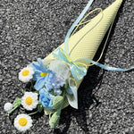 Handmade Crochet Mini Bouquet , Knitted Flower Gift, Everlasting Floral Decor, Desk Decor, Wedding Favor, Gift for Her