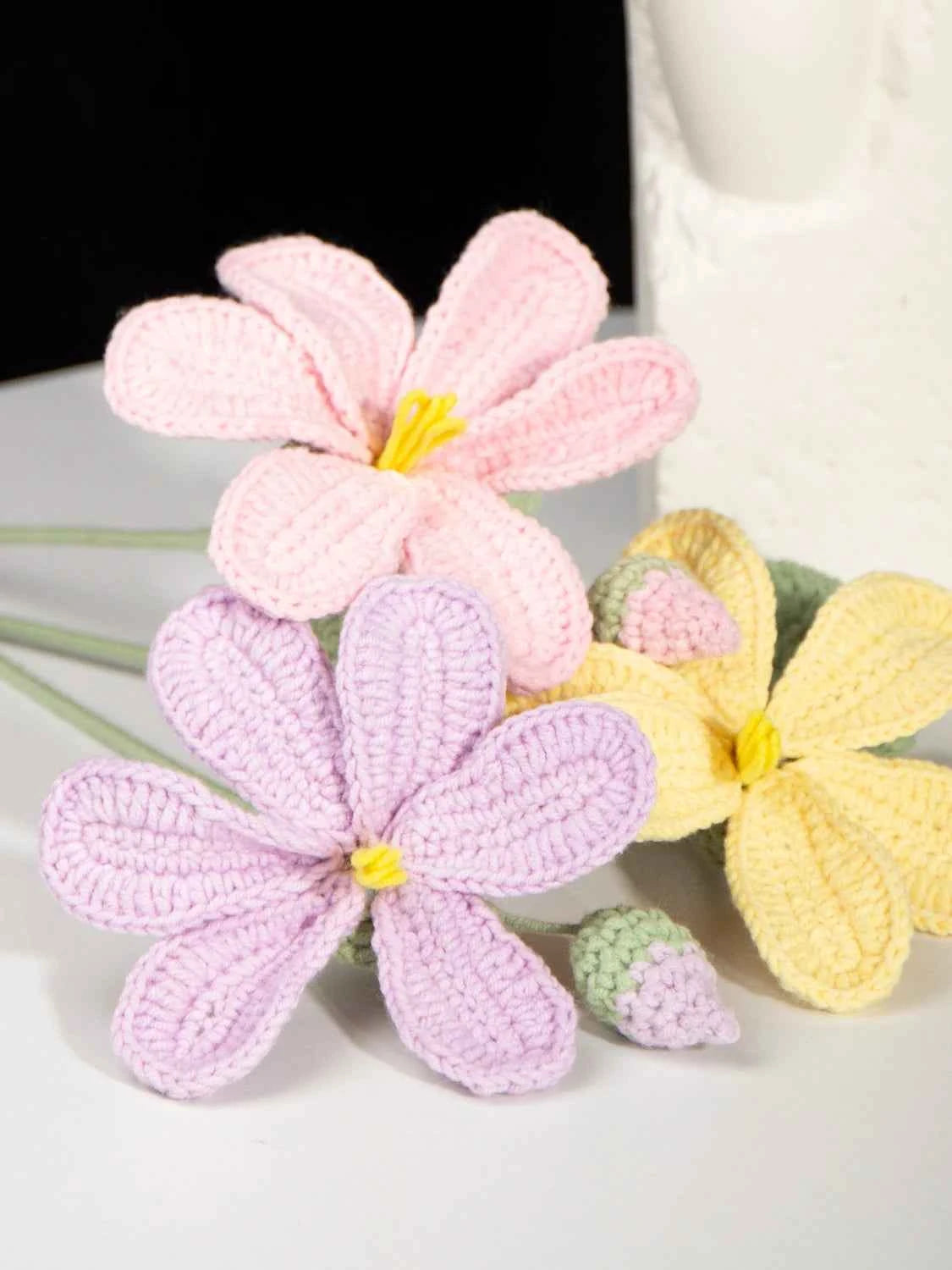 Handmade Crochet Tung Tree Flower Stems | Forever Blossom for First Love & Friendship