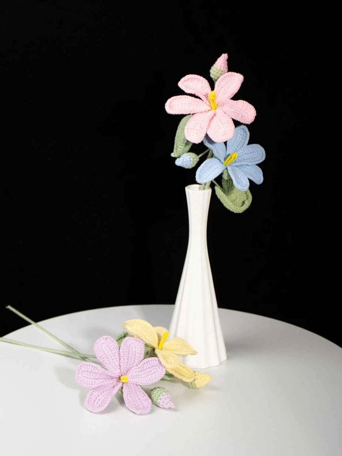 Handmade Crochet Tung Tree Flower Stems | Forever Blossom for First Love & Friendship