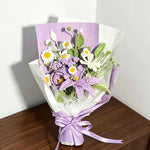 Handmade Purple Lily Crochet Bouquet - Knitted Flower Gift for Her