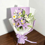 Handmade Purple Lily Crochet Bouquet - Knitted Flower Gift for Her