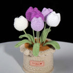 Handmade Crochet Tulip Potted Plant | Forever Flower Gift for Her