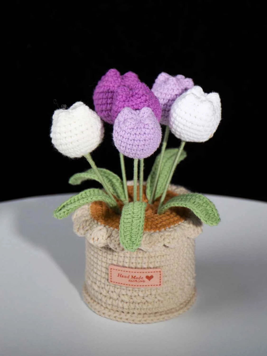 Handmade Crochet Tulip Potted Plant | Forever Flower Gift for Her