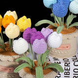 Handmade Crochet Tulip Potted Plant | Forever Flower Gift for Her
