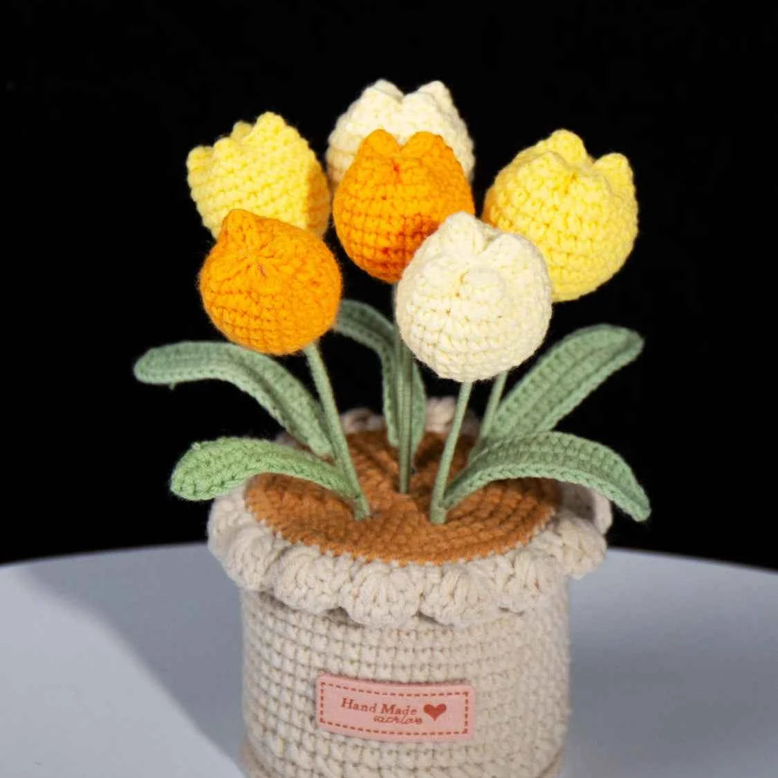 Handmade Crochet Tulip Potted Plant | Forever Flower Gift for Her