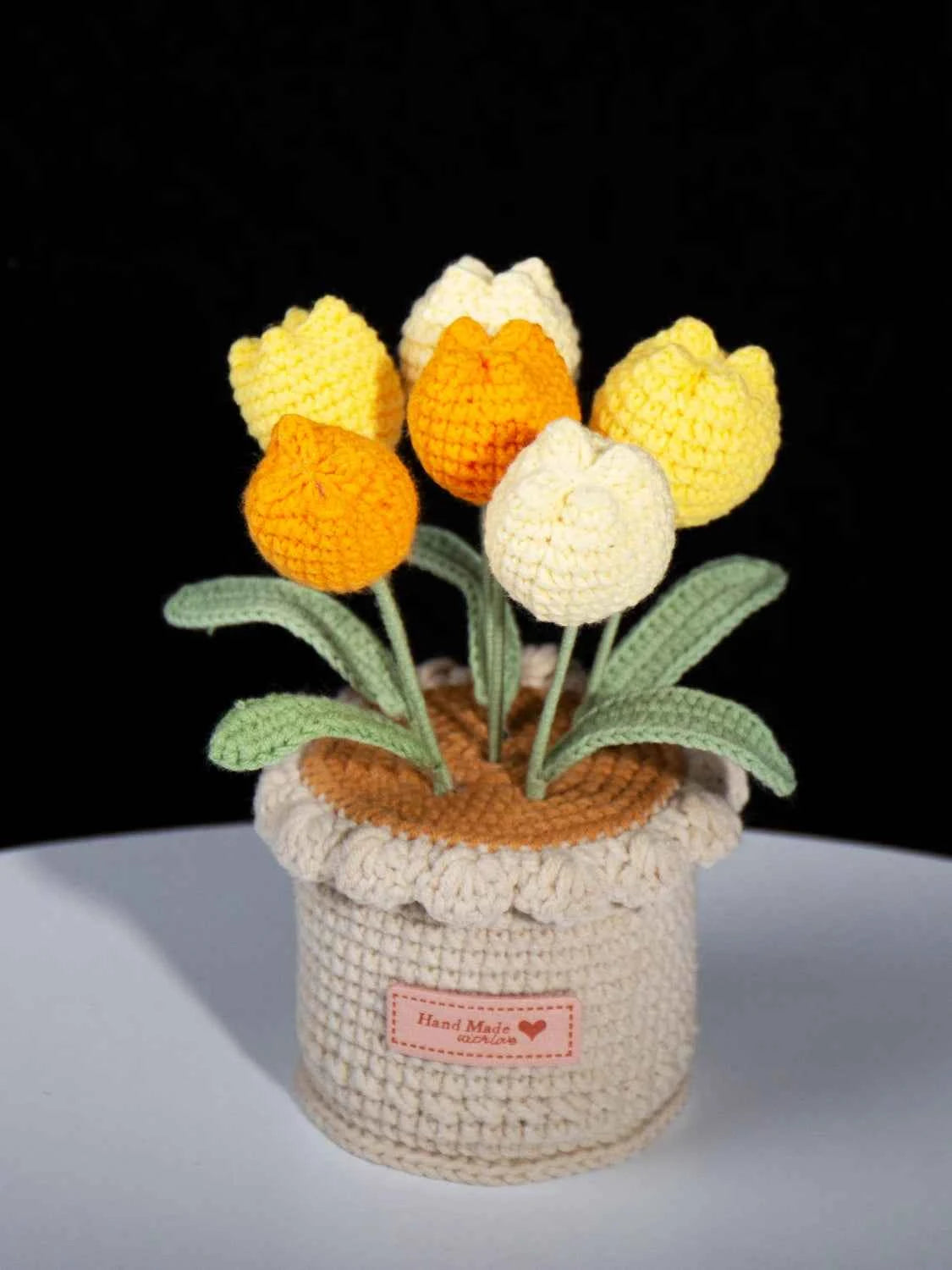 Handmade Crochet Tulip Potted Plant | Forever Flower Gift for Her