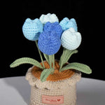 Handmade Crochet Tulip Potted Plant | Forever Flower Gift for Her