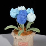 Handmade Crochet Tulip Potted Plant | Forever Flower Gift for Her
