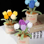 Handmade Crochet Tulip Potted Plant | Forever Flower Gift for Her