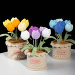 Handmade Crochet Tulip Potted Plant | Forever Flower Gift for Her