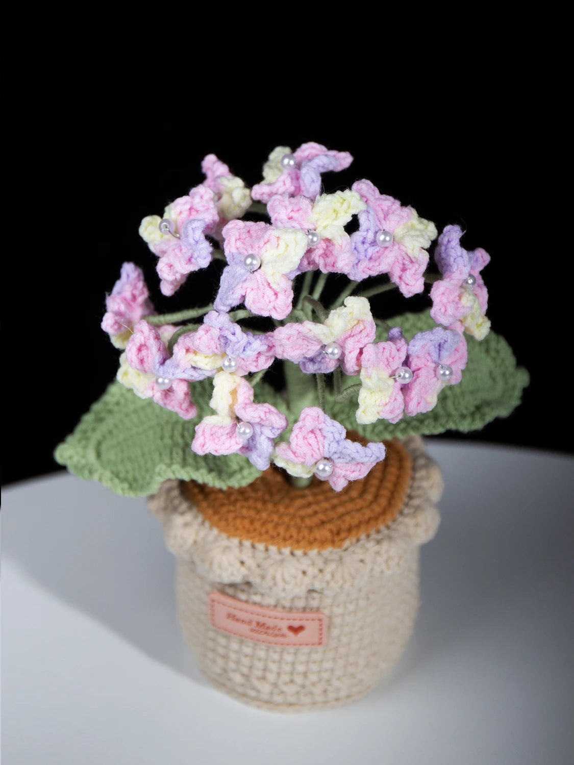 Handmade Crochet Hydrangea Potted Plant