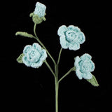 Handmade Crochet Knitted Single Stem Flower Barbie Rose