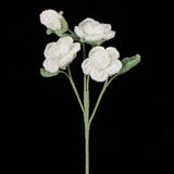 Handmade Crochet Knitted Single Stem Flower Barbie Rose