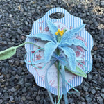 Handmade Crochet Perfume Lily Bouquet Card - Reusable Floral Greeting Card Gift