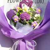 LAST CHANCE! Handmade Crochet Purple Hydrangea Bouquet | Everlasting Knitted Flower Gift | Perfect for Mother's Day/Birthday | Limited Stock!