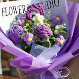 LAST CHANCE! Handmade Crochet Purple Hydrangea Bouquet | Everlasting Knitted Flower Gift | Perfect for Mother's Day/Birthday | Limited Stock!