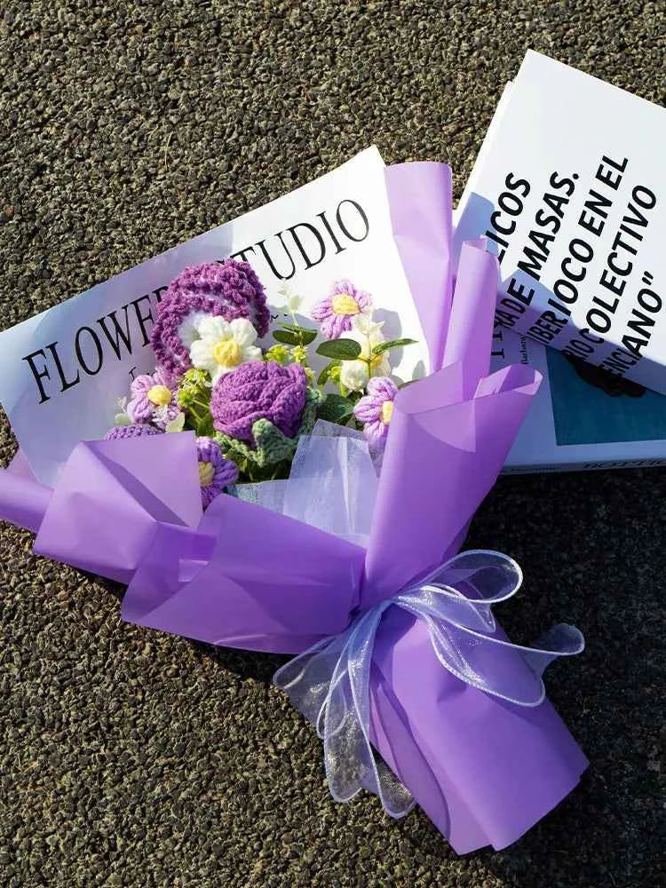 LAST CHANCE! Handmade Crochet Purple Hydrangea Bouquet | Everlasting Knitted Flower Gift | Perfect for Mother's Day/Birthday | Limited Stock!