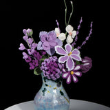 Handmade Crochet Purple Iris & Lavender Flower Bouquet