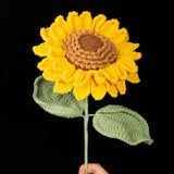 Handmade Crochet Sunflower Yarn Knitted Forever Flower for Home Decor, Graduation, Birthday