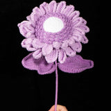 Handmade Crochet Sunflower Yarn Knitted Forever Flower for Home Decor, Graduation, Birthday