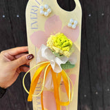 Handmade Crochet Thai Rose Bouquet Card Reusable Knitted Flower Gift