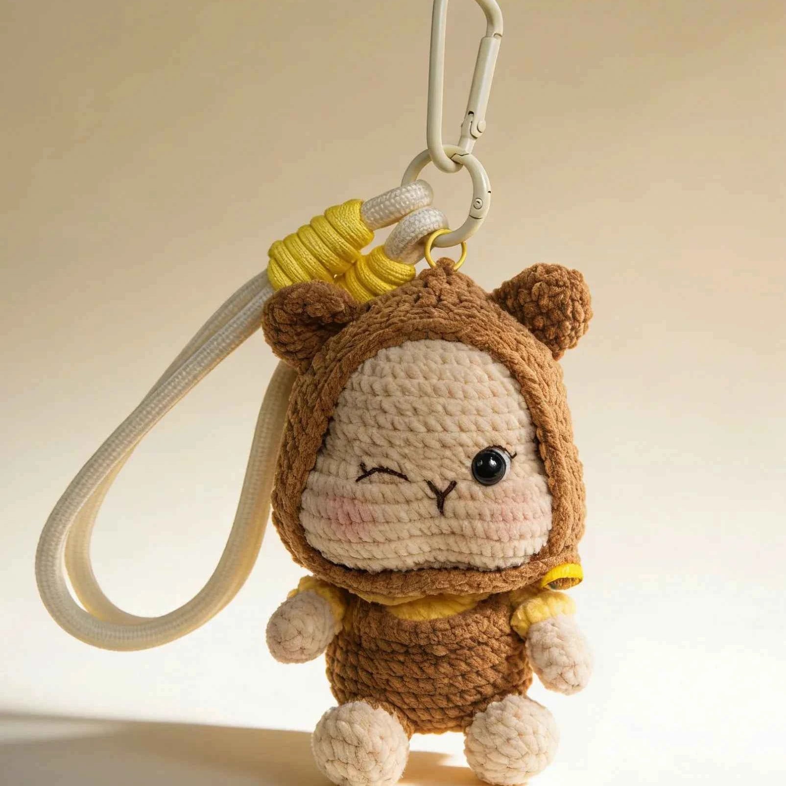 Hooded Bear Crochet Kit | DIY Plush Keychain