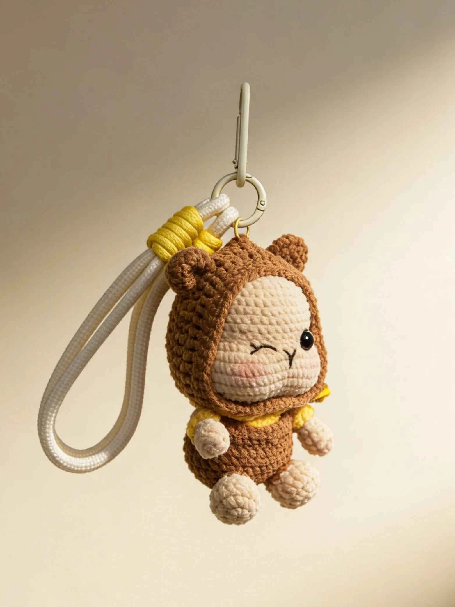 Hooded Bear Crochet Kit | DIY Plush Keychain