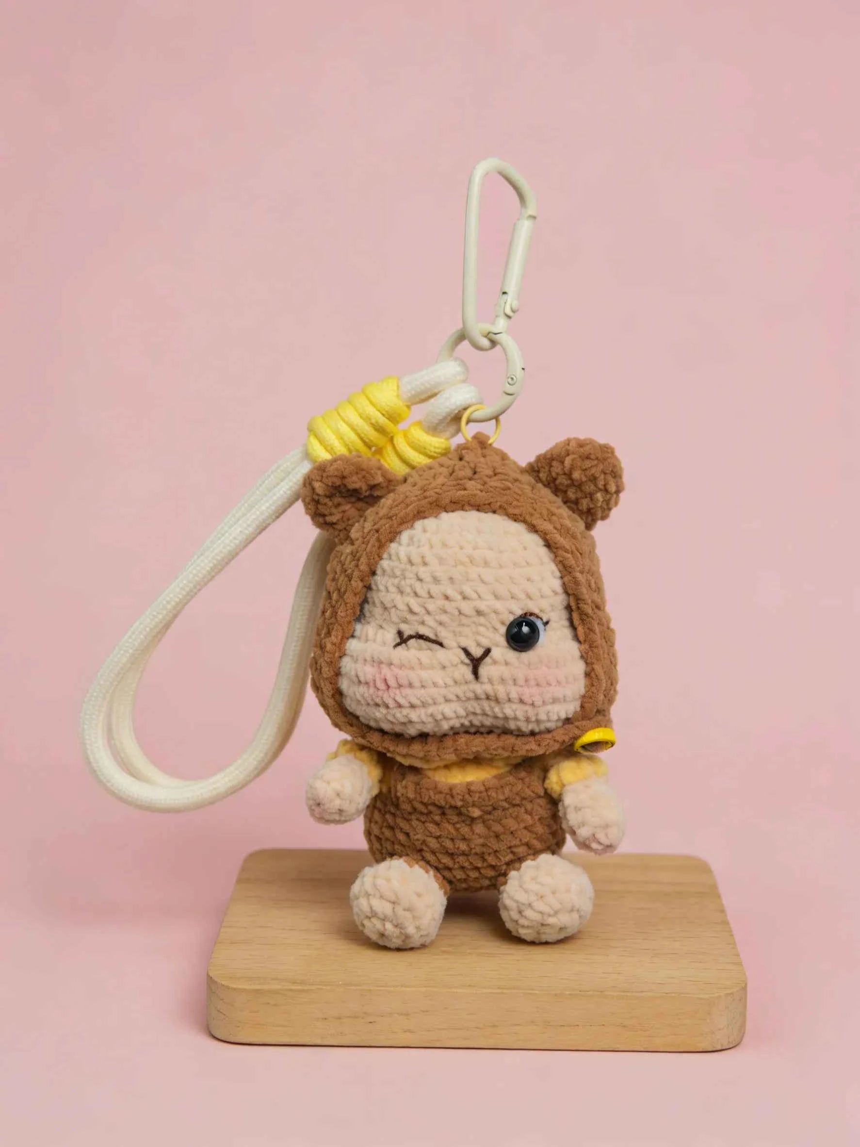 Hooded Bear Crochet Kit | DIY Plush Keychain