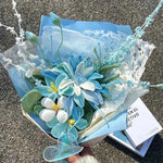 Lasting Blue Crochet Bouquet | Handmade Forever Gift（副本）