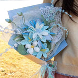 Lasting Blue Crochet Bouquet | Handmade Forever Gift（副本）