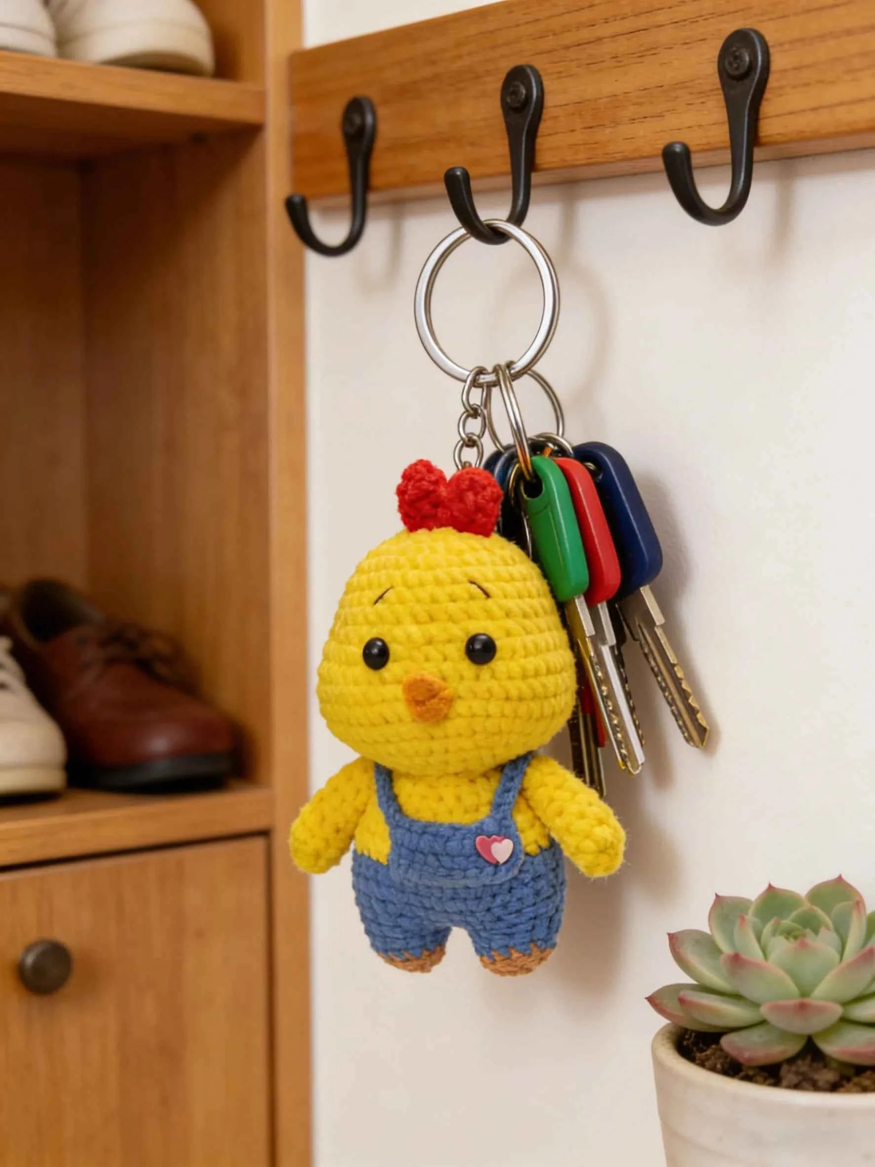 Overalls Chick DIY Crochet Kit – Bag/Keychain Pal