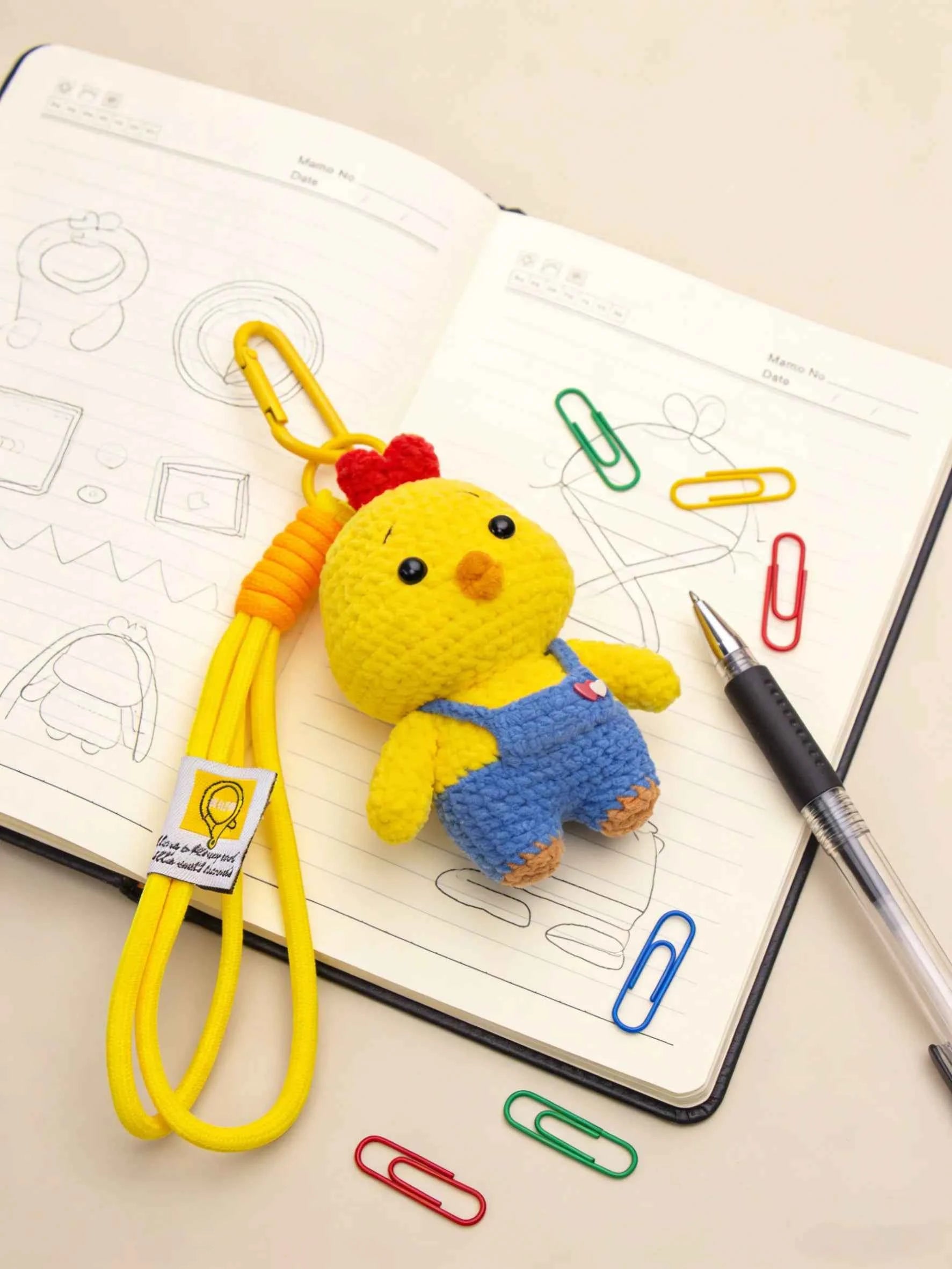 Overalls Chick DIY Crochet Kit – Bag/Keychain Pal
