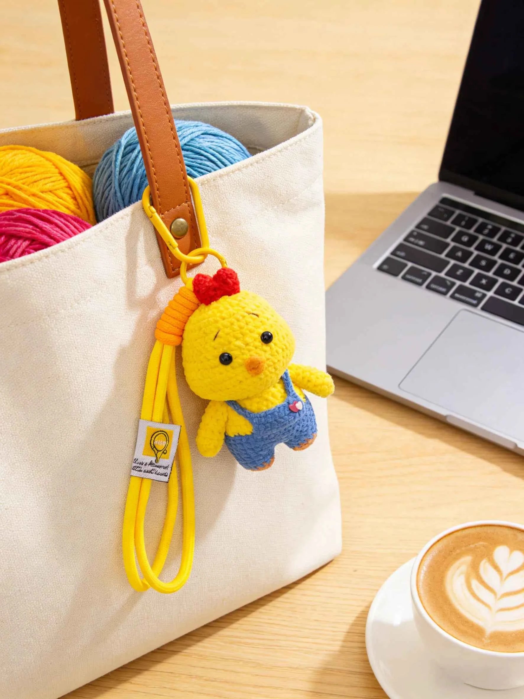 Overalls Chick DIY Crochet Kit – Bag/Keychain Pal